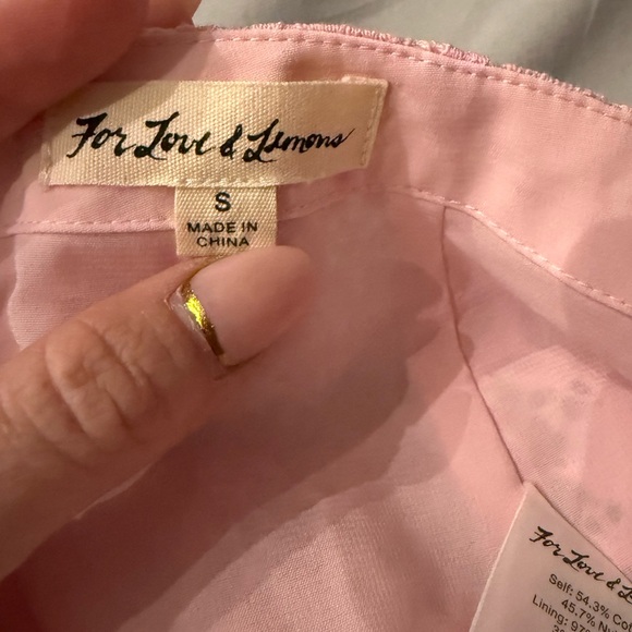 For Love And Lemons Pink Lace Skirt- Small - Picture 6 of 7